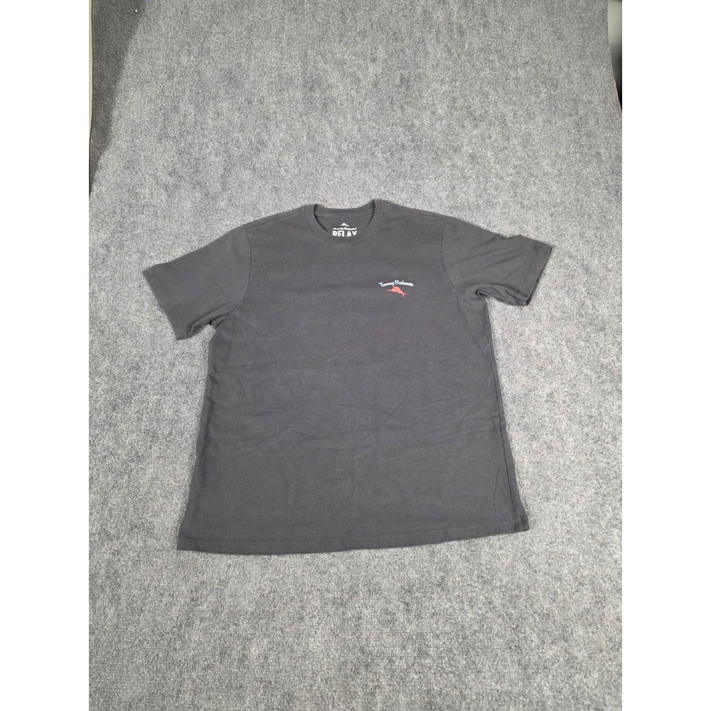 Tommy Bahama Relax Mens Gray Original Bromance Cigar Cocktail Graphic T-Shirt M